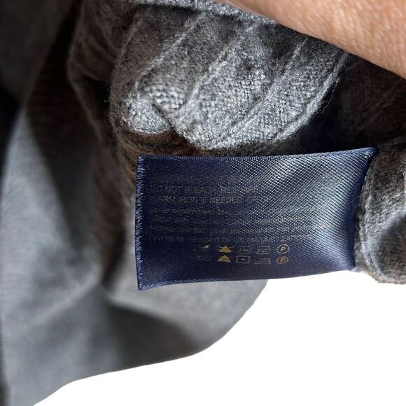 346 Brooks Brothers 100% Lambs Wool V Neck Cableknit Sweater - Picture 5 of 7